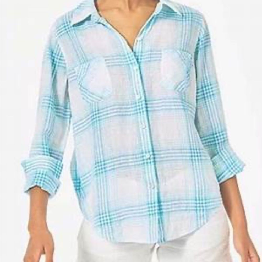 Lilly Pulitzer Linen "SEAVIEW" Blouse NWOT